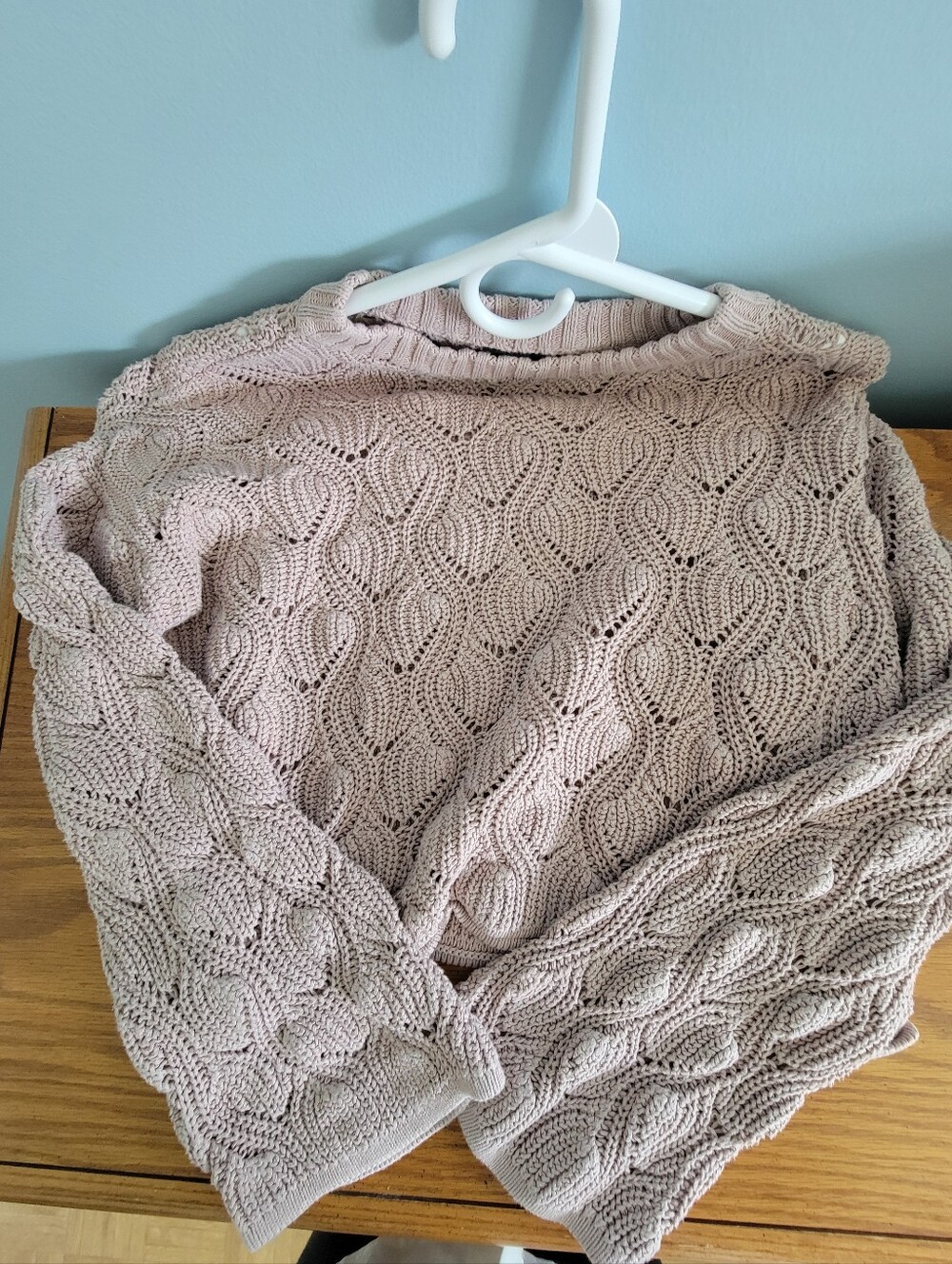 Moon & Madison Blush Pink Cable Knit Sweater Size Medium